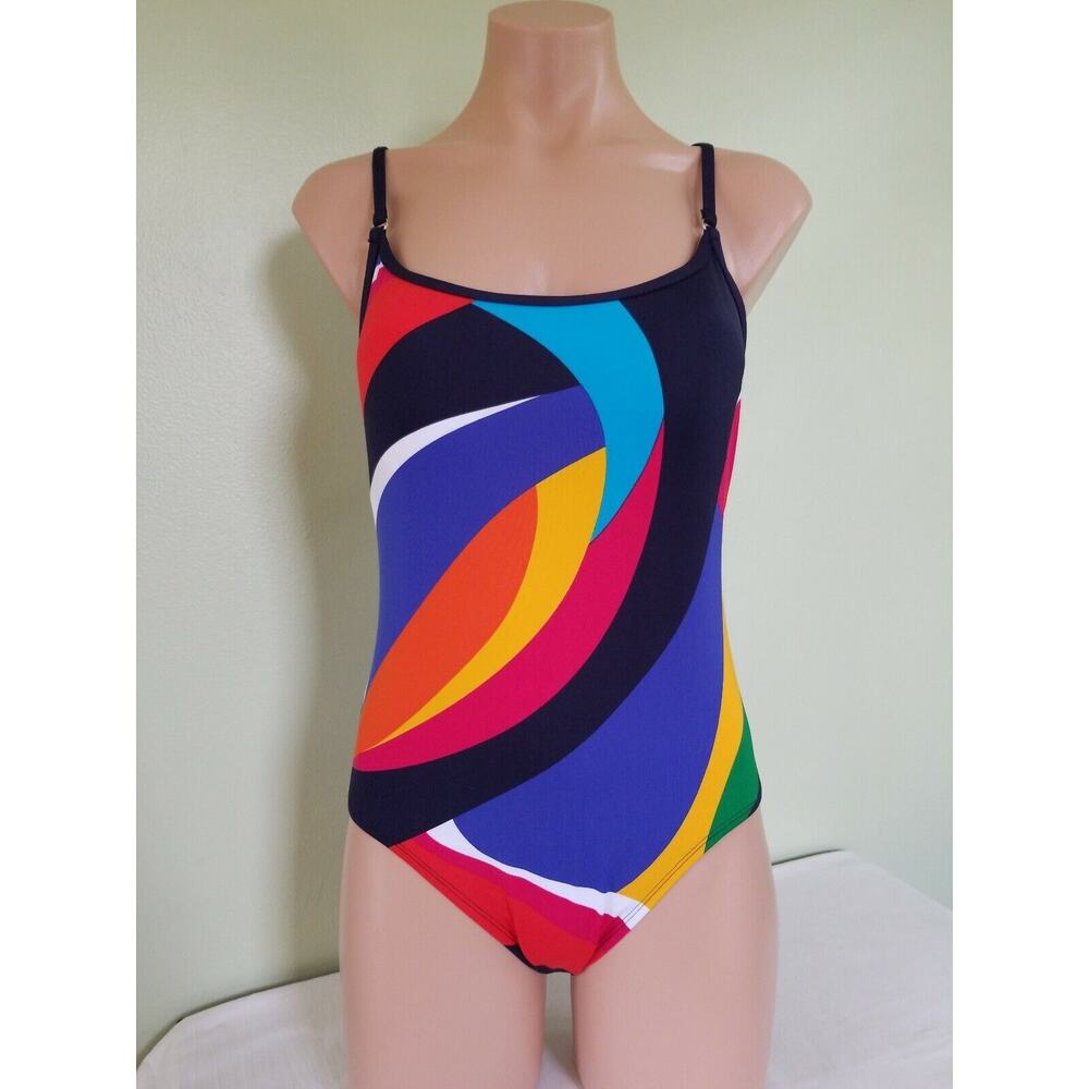 Nautica Sail multicolor One piece swimsuit maillot size L